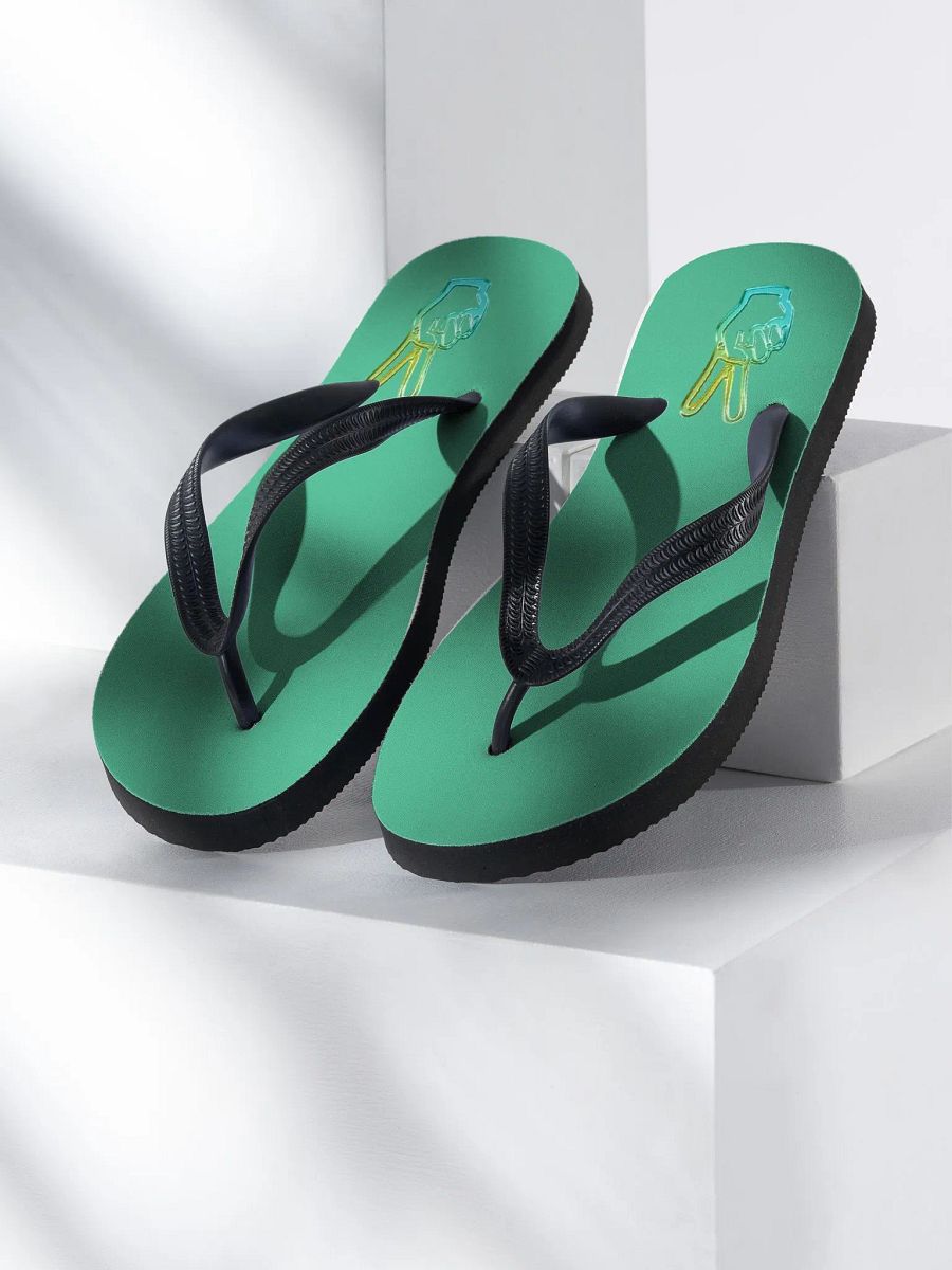 Peace Sign Custom Insole Flip-Flops product image (2)