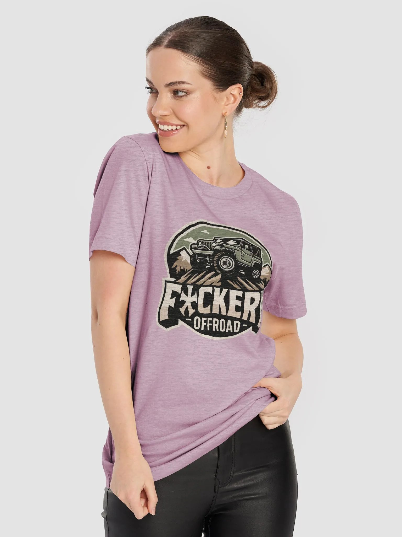 Unisex t-shirt with Fuckery Jeep Logo and Finesse Slogan (light colours) - Clean product image (78)