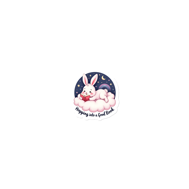 Hopping into a Good Book - Cute Bunny Magnet product image (1)