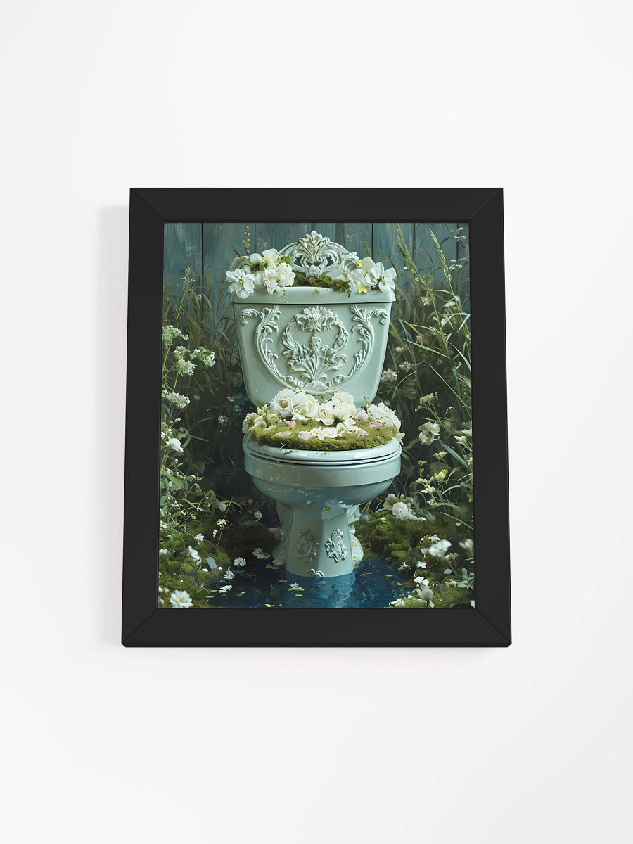 Mossy Garden Toilet Framed Matte Poster product image (2)