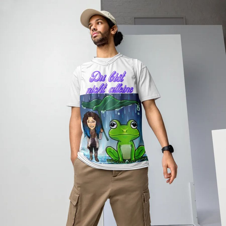 aus recyceltem Unisex-Basketballtrikot, Du bist nicht alleine product image (5)