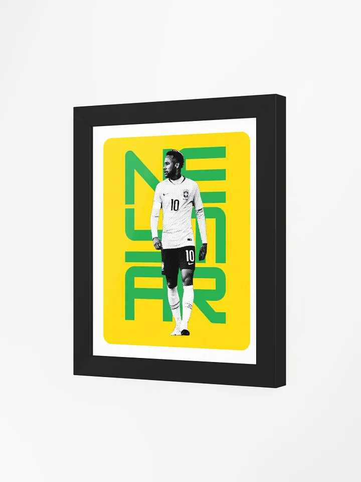 Neymar BW Brazil Name Art Framed Print product image (1)