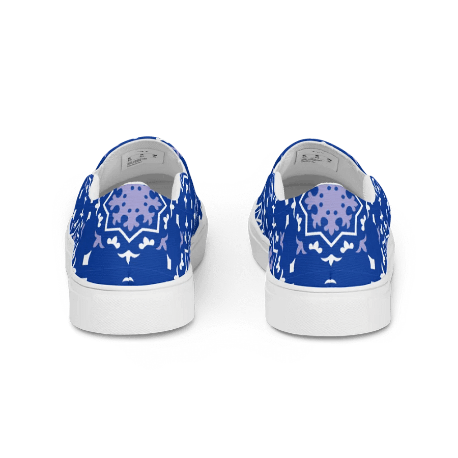 Blue Tile Canvas Slip-Ons for Women product image (5)