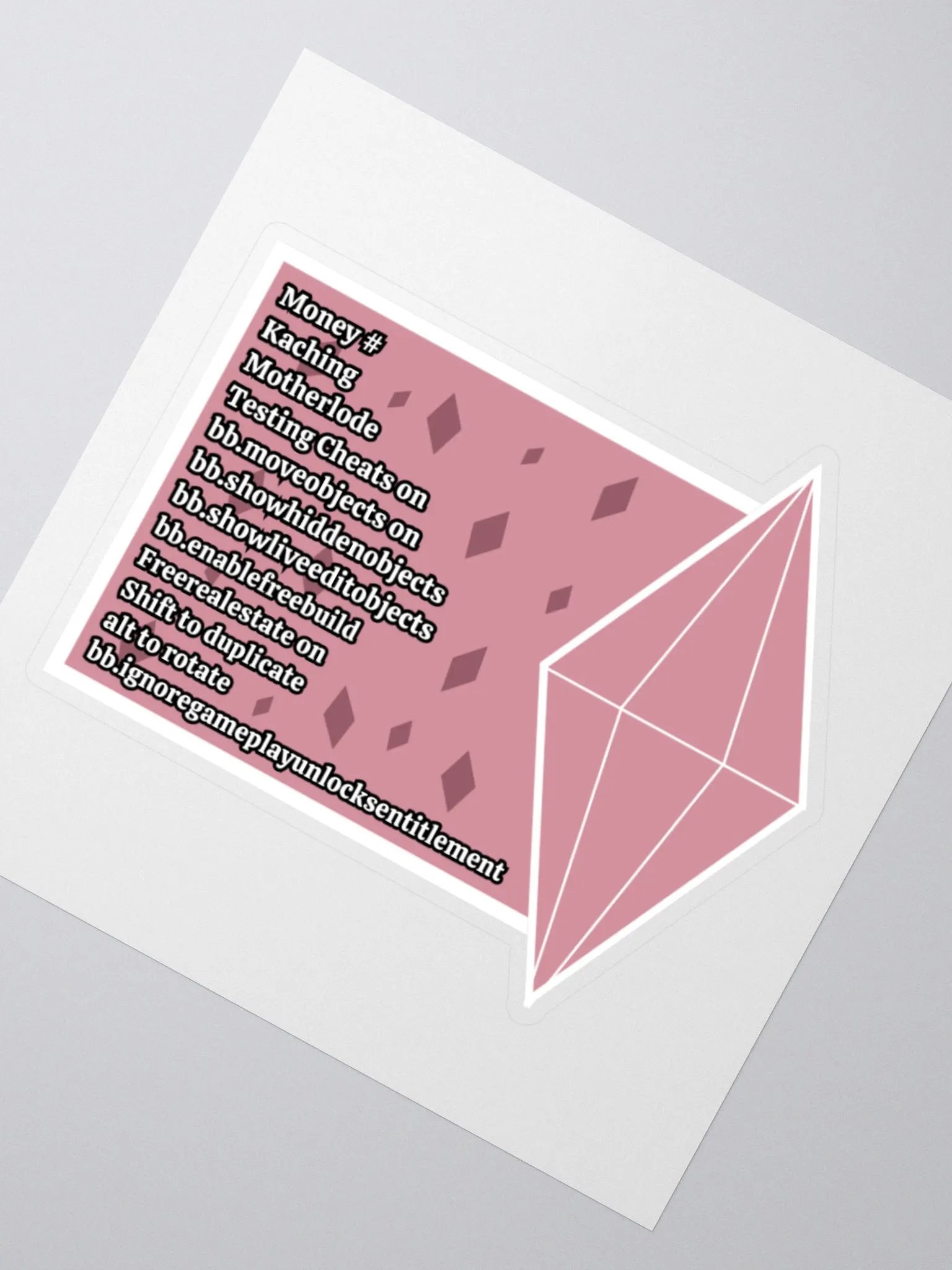 Sims Cheats Sticker - Pink product image (3)