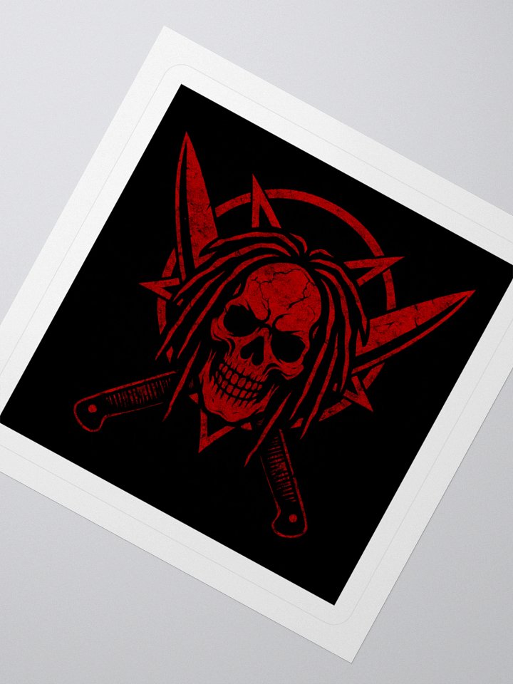 SixKutt Skull Emblem Sticker – Blood Red Edition product image (6)