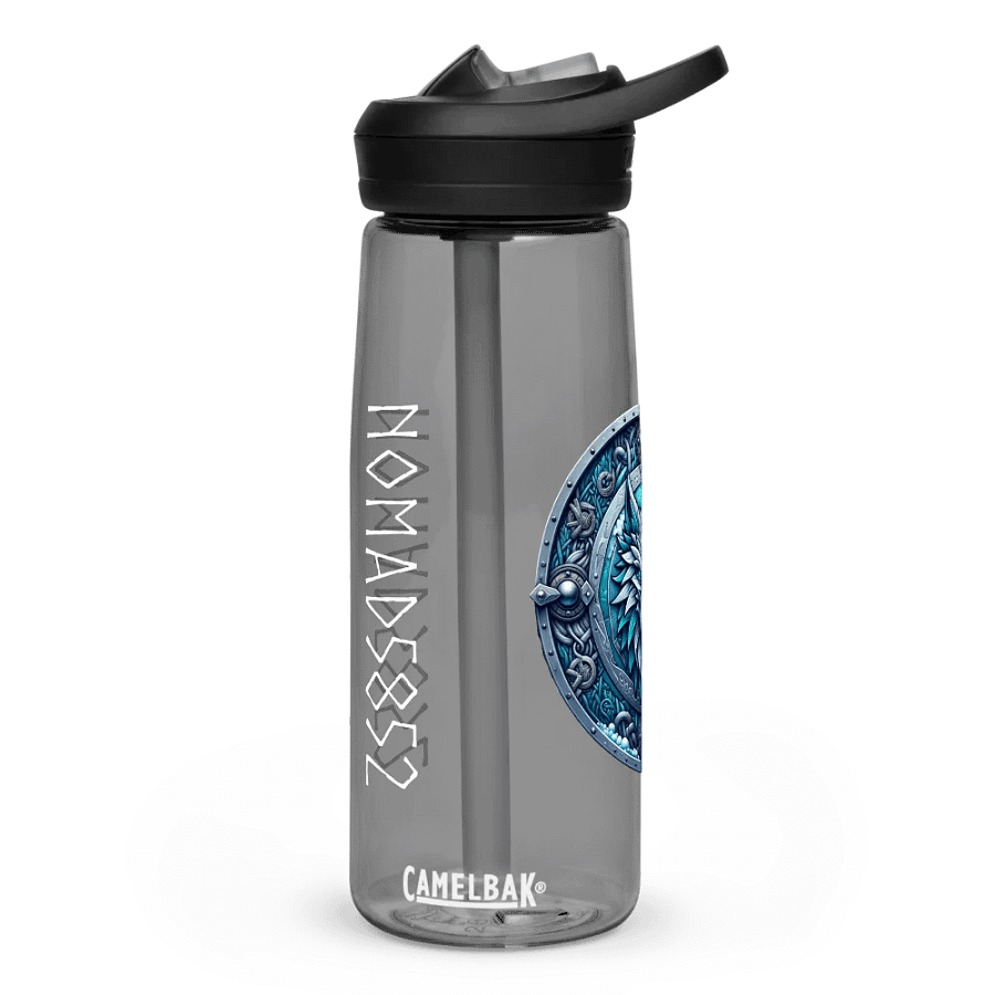 Mythical Wolf Guardian Shield Art Water Bottle product image (1)