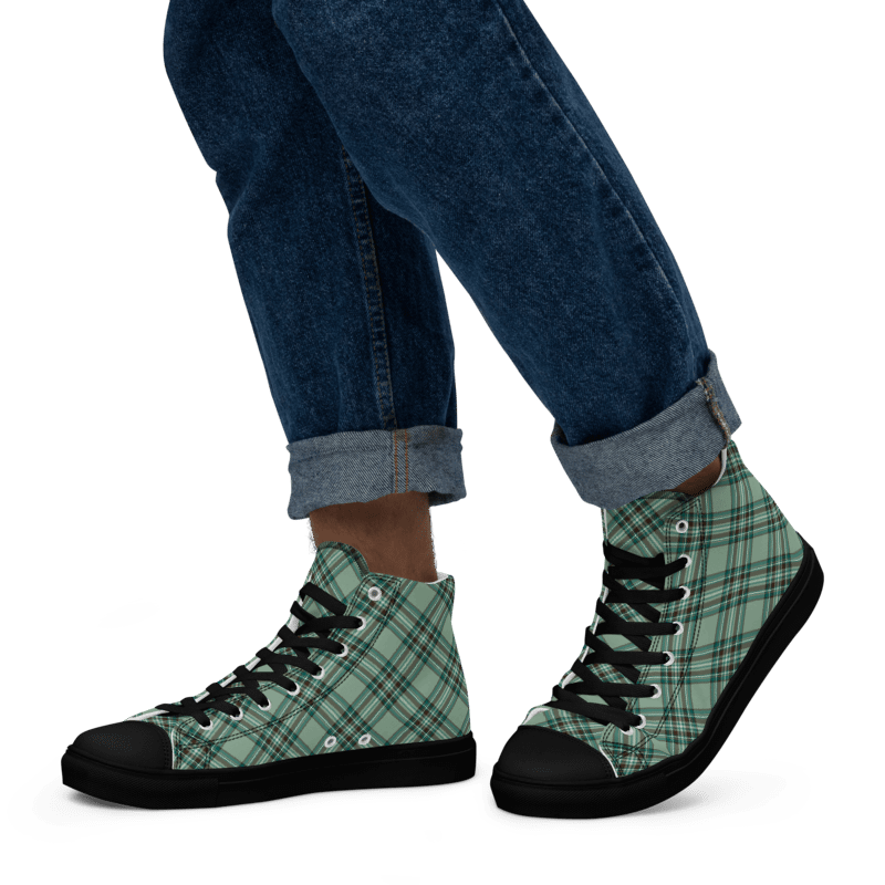 Kelly Tartan Men's High Top Shoes product image (5)