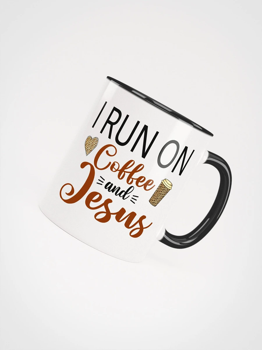 006 - I Run on Coffee and Jesus Mug product image (2)