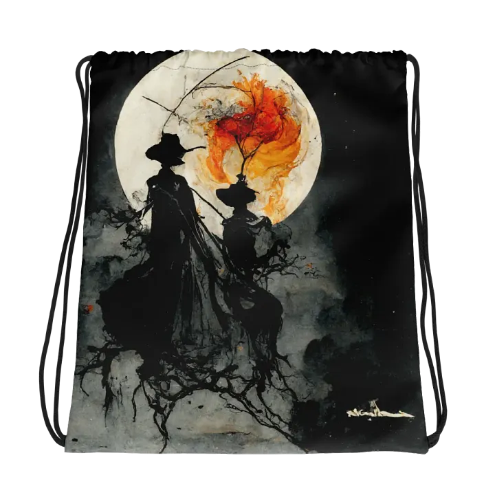 Moonlit Embrace Drawstring Bag product image (1)
