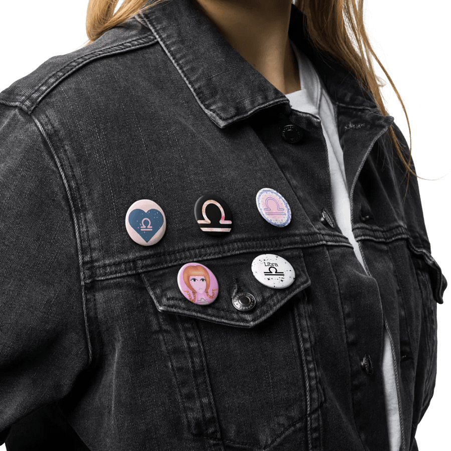 Libra Constellation Pin Buttons product image (17)
