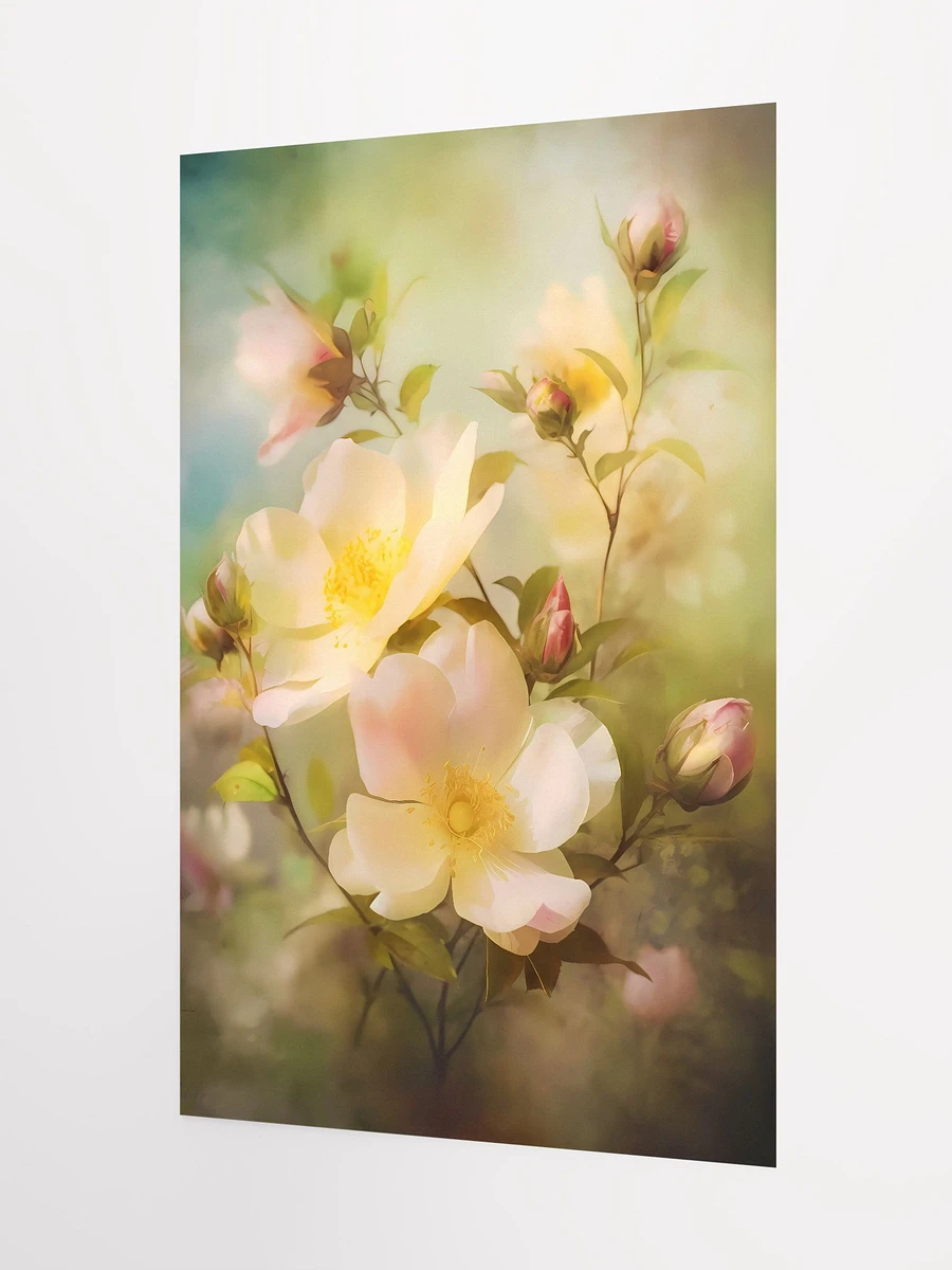 Ethereal Vintage Roses Poster: Soft Pastel Floral Wall Art for Romantic Decor Matte Poster product image (5)