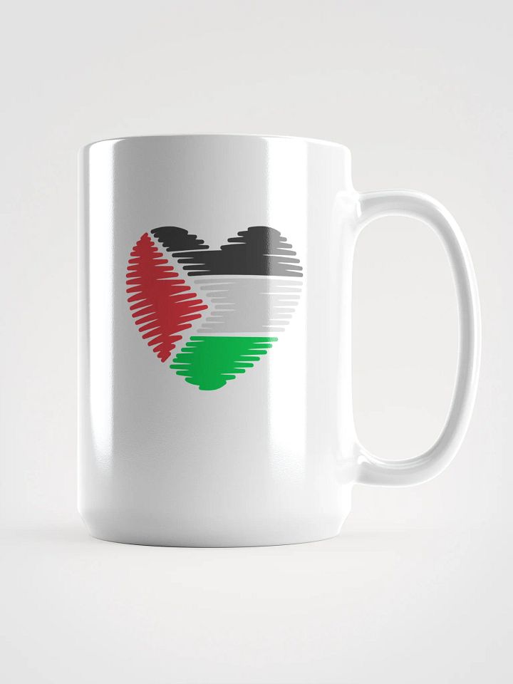 Free Palestine Heart White Glossy Mug product image (1)