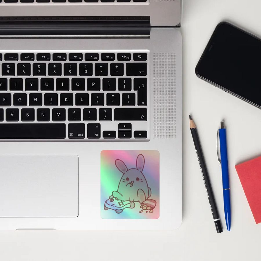 Gamer Bunny Holographic Sticker Sheet product image (12)