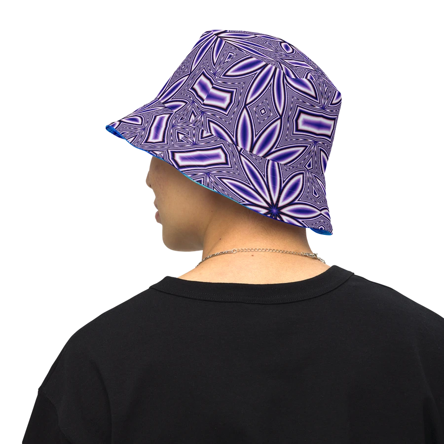 Blue Fractal Flower Kaleidoscope Bucket Hat product image (16)