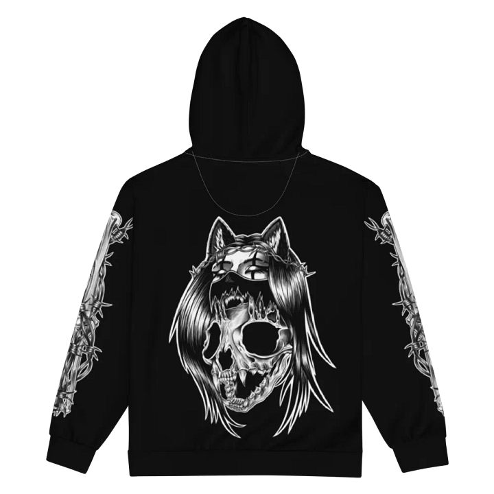 Metal Skull n' Bones Zip-Up Hoodie product image (2)