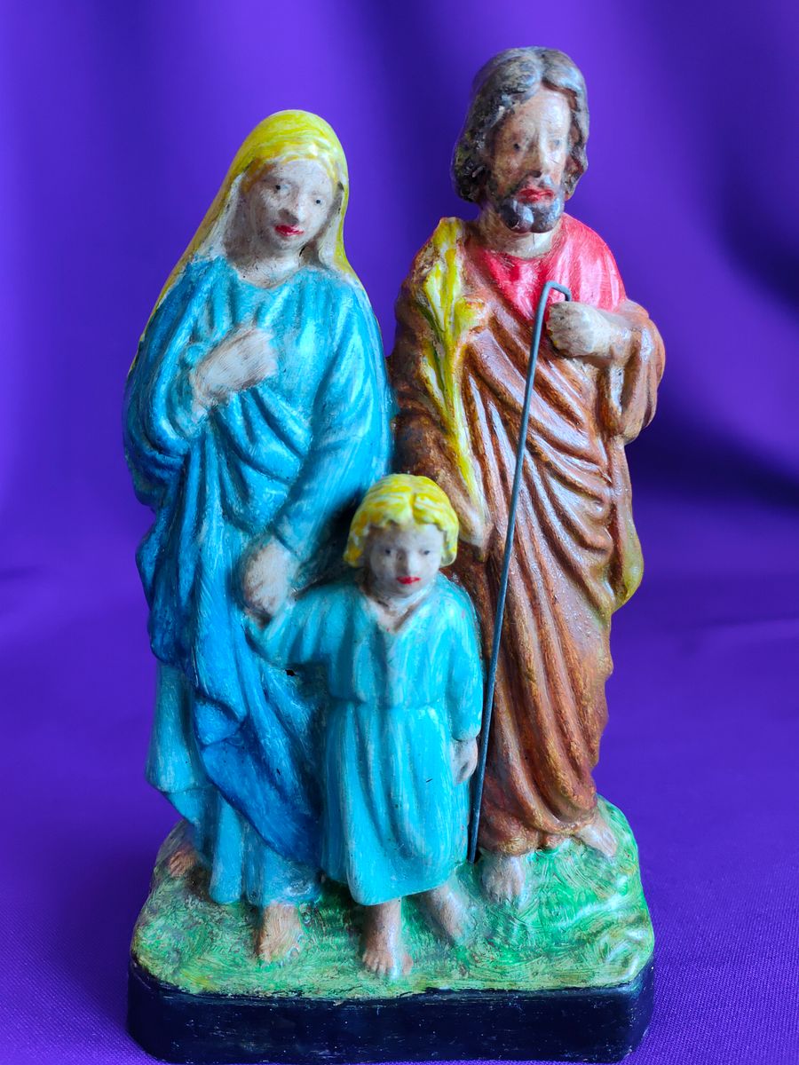 Magnífica Sagrada Família, assinada, vintage, decoração, Natal, presente extraordinário colecionadores, amantes presépios, peças antigas product image (3)