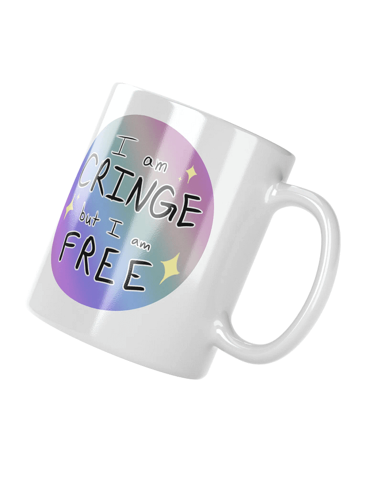 'Cringe but Free' Mug (Handle Right of Design) product image (2)