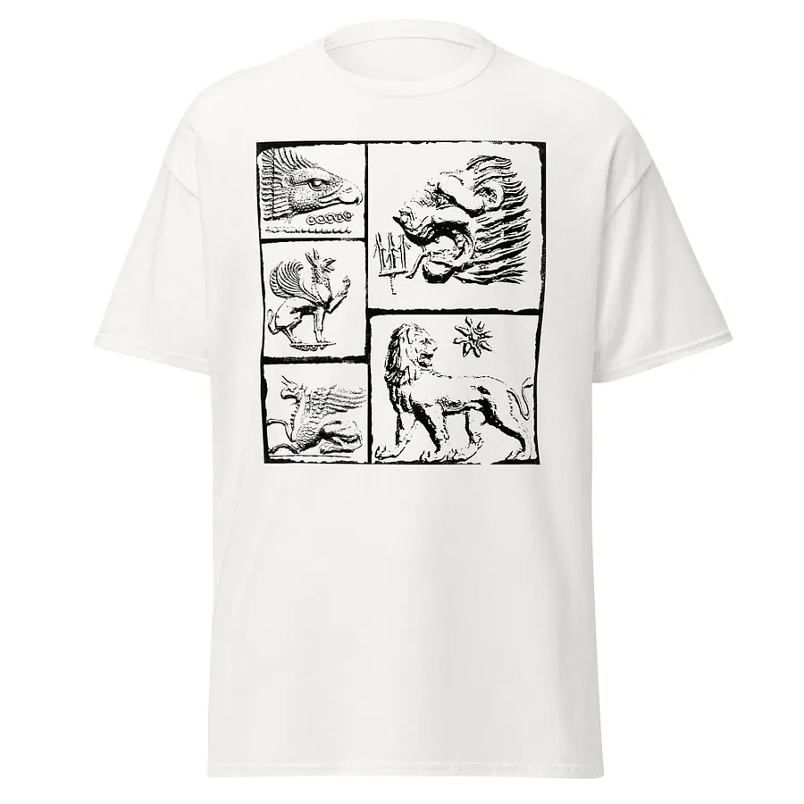 Lion versus Griffin Eternal Fight, White T-shirt product image (1)