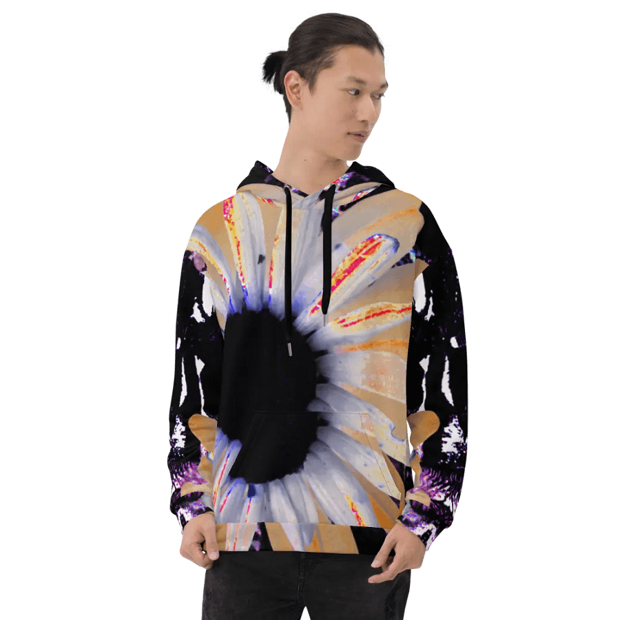 Abstract Neon Daises All Over Print Pull On Hoodie product image (8)
