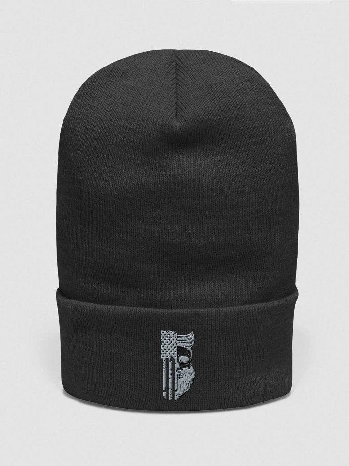 Patriotic Skull Cuffed Beanie. product image (1)