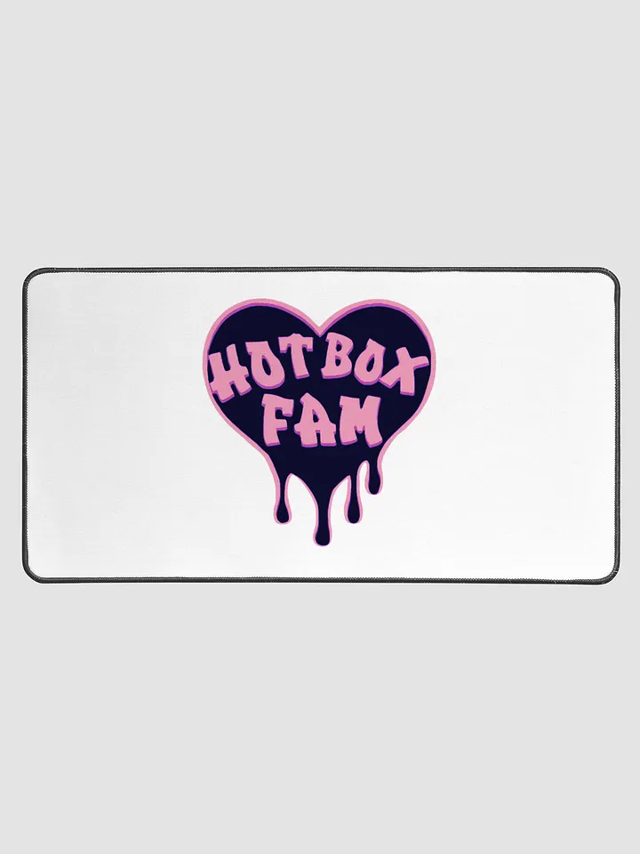 HOT BOX FAM BLACK AND PINK LOGO DESK MAT product image (1)
