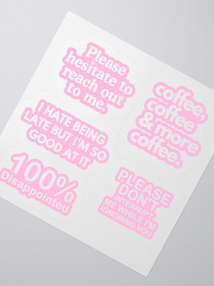 Sarcastic Kiss Cut Stickers Set product image (4)