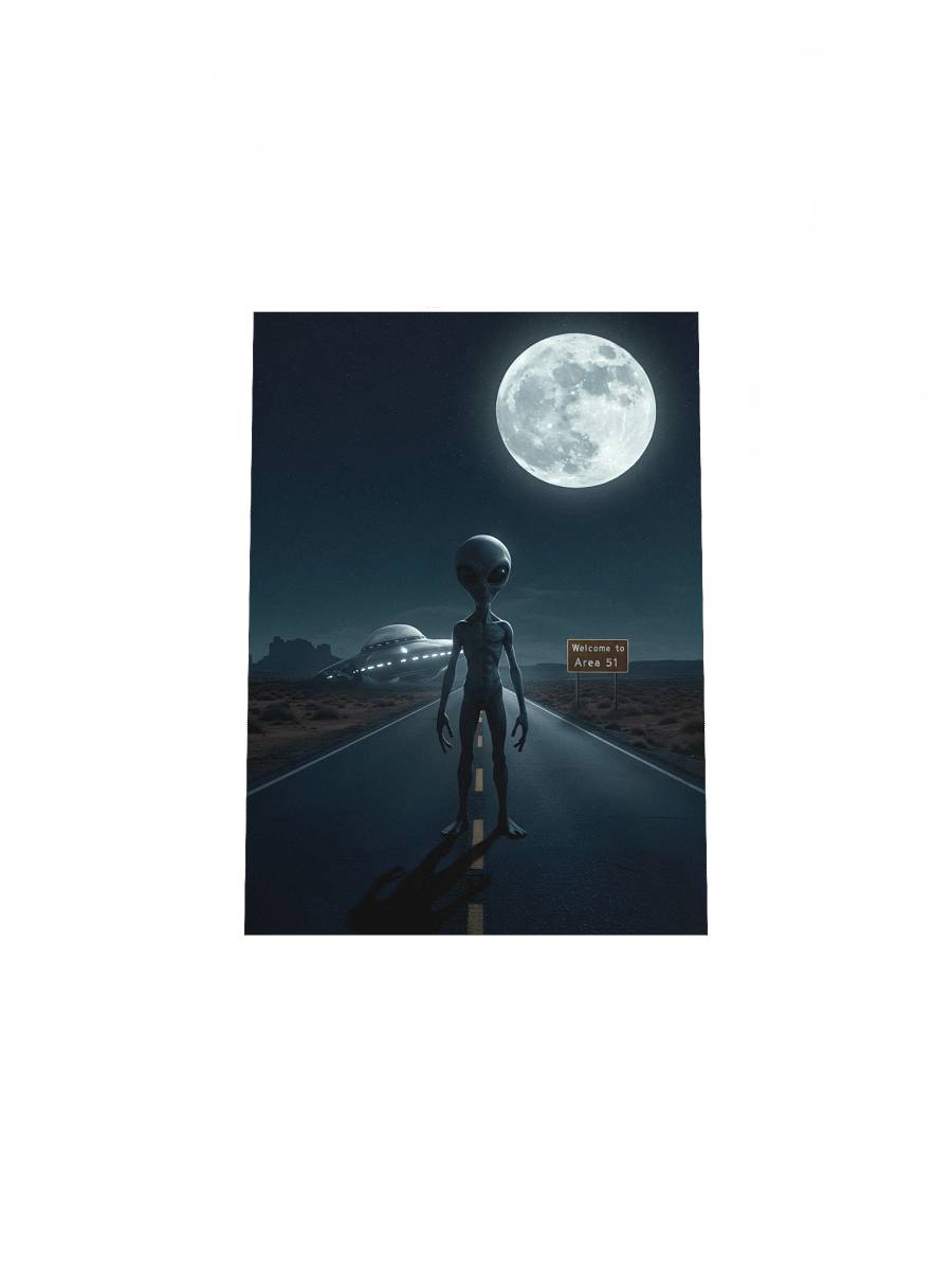 Under the Lunar Glow: The UFO Crash Landing Poster product image (17)