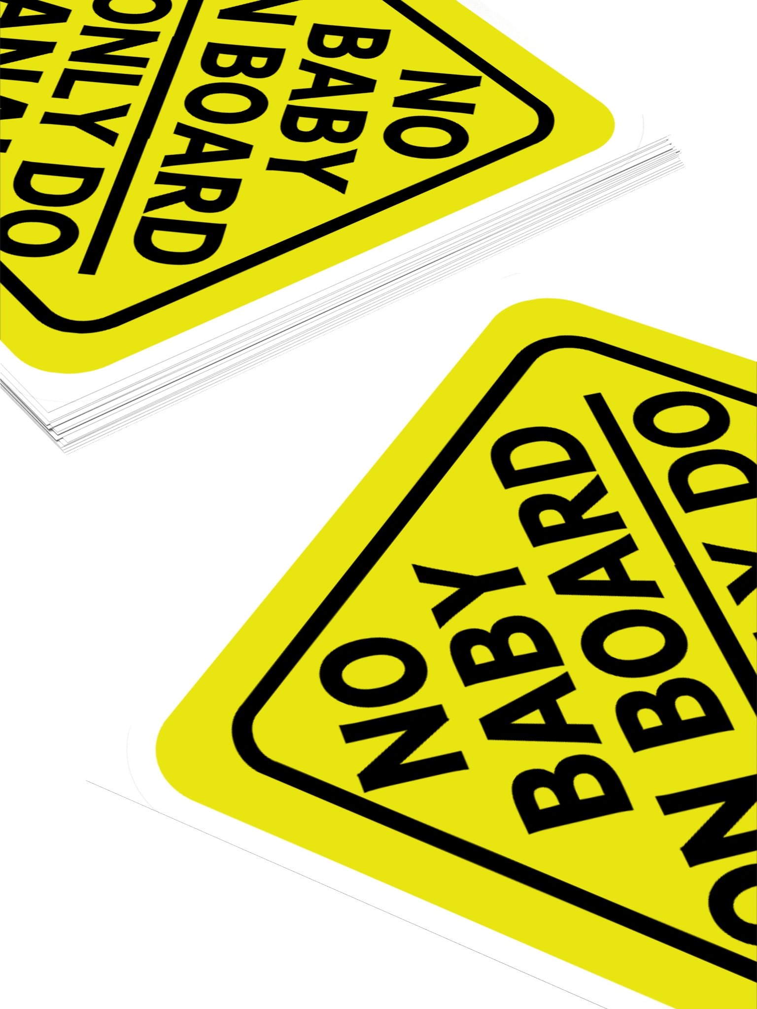NO BABY ON BOARD - Kiss Cut Stickers product image (4)