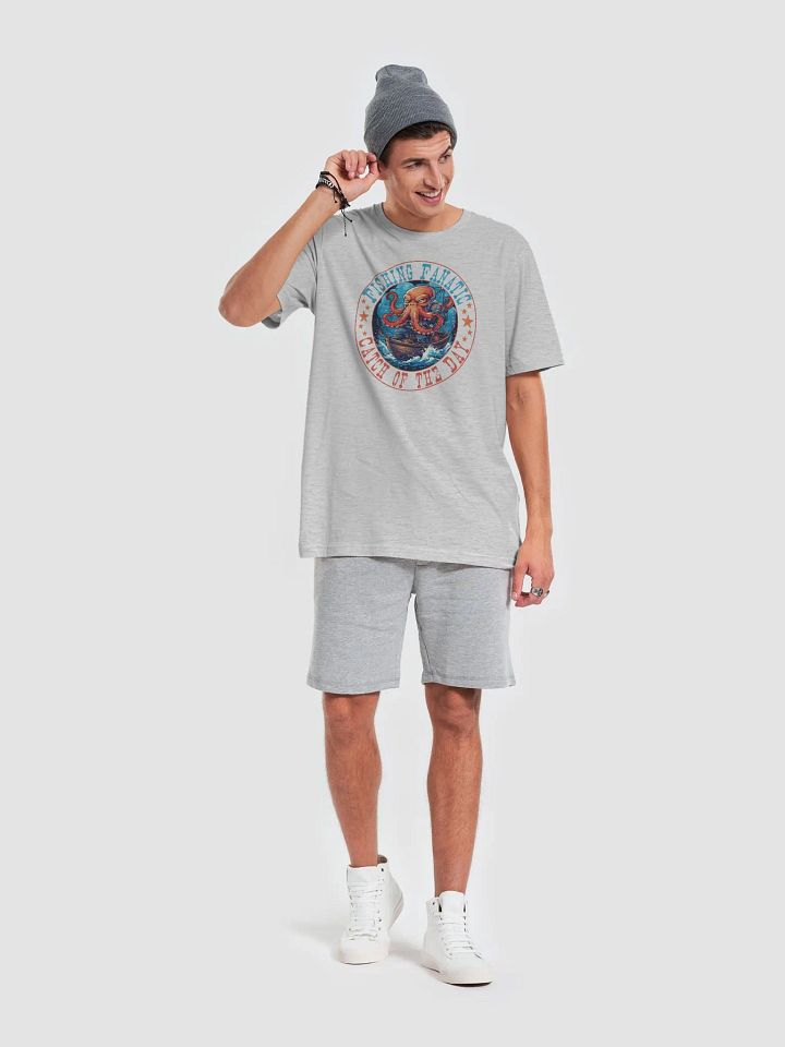 Fishing Fanatic Catch of the Day Funny T-Shirt - Octopus on a Boat Fishing product image (1)