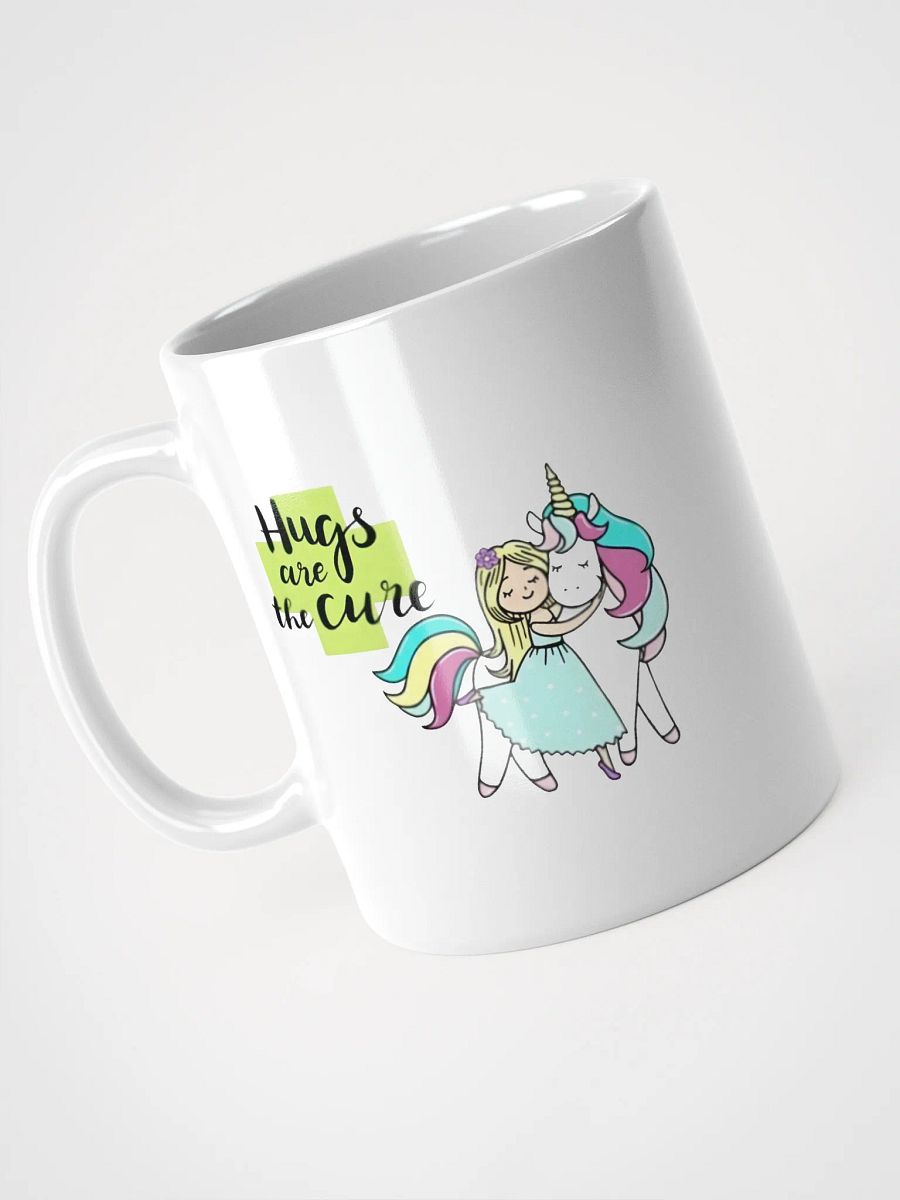 White Glossy Mug Unicorn & Little Girl product image (3)