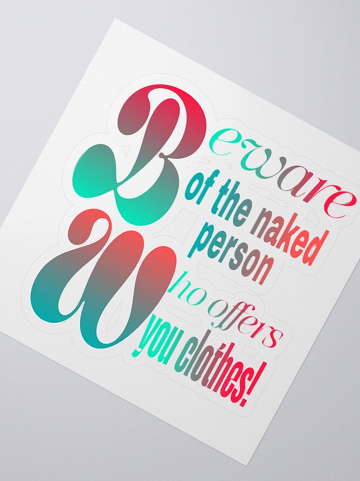 Naked Truth Kiss Cut Stickers product image (2)