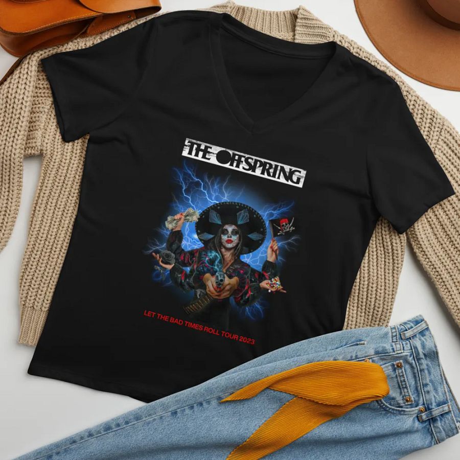 Offspring Let the Bad Times Roll V-Neck T-Shirt product image (9)