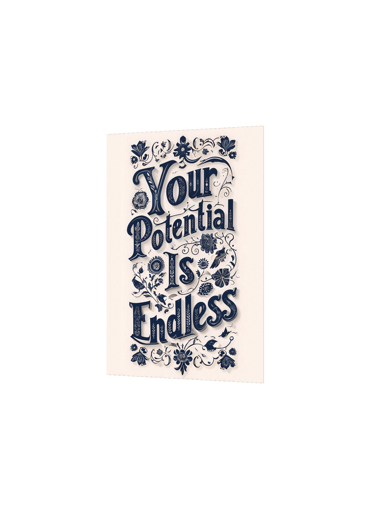 Your Potential Is Endless – Decorative Typography Beige Background Poster product image (2)