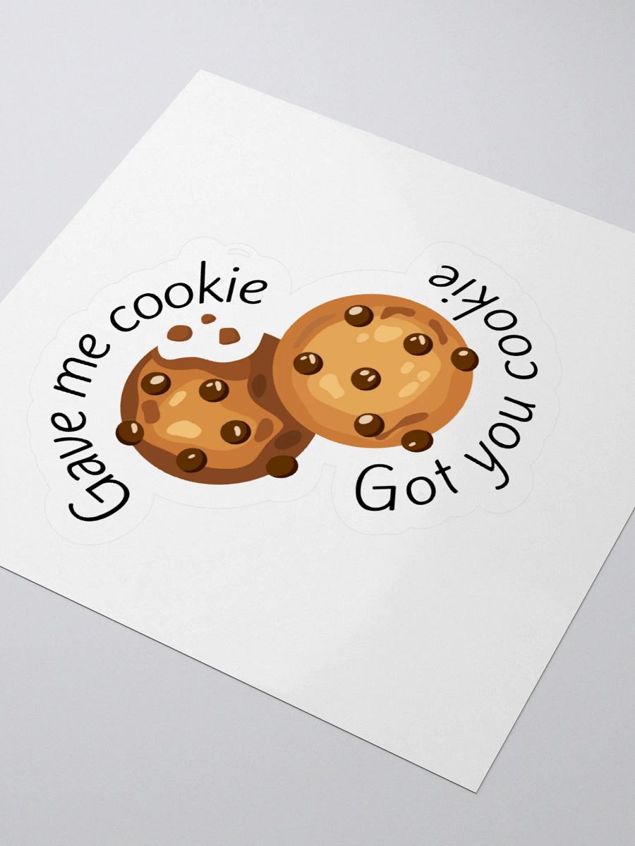 New Girl Cookie Scene Sticker – “Gave Me Cookie” Kiss-Cut Decal product image (9)