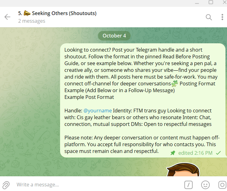 The Circle (Free Gift Access) – Private LGBTQ+ Telegram Space for Connection & Culture product image (3)