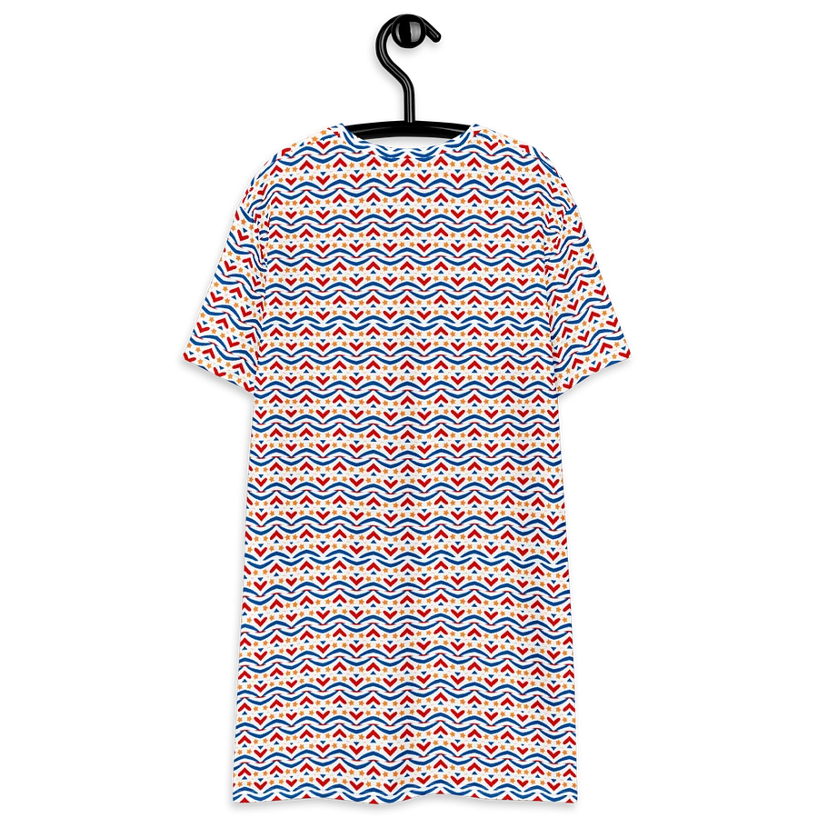 Red, White & Blue T-Shirt Dress, Summer Dress product image (7)