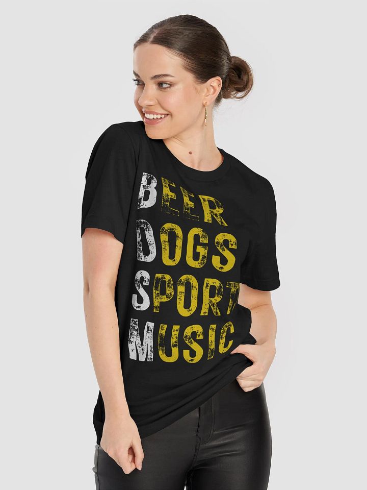 Beer Dogs Sports Music T-Shirt - Funny Gold BDSM Gift Tee product image (2)