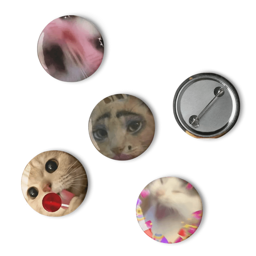 Set of Pin Buttons: Meme Cats 2 product image (6)