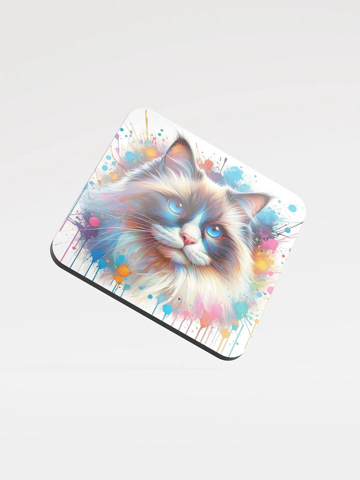 Glossed Cork Coaster: Ragdoll product image (1)