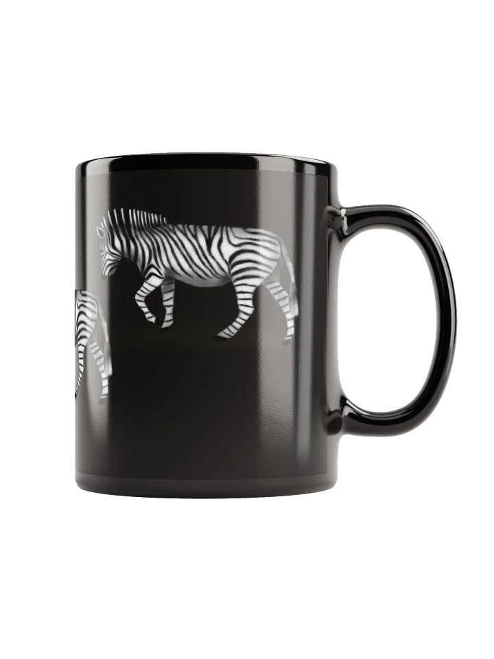Striped Zebra Black Glossy Mug product image (2)