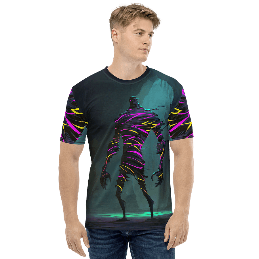 Neon Sentinel Men’s Graphic Tee product image (2)