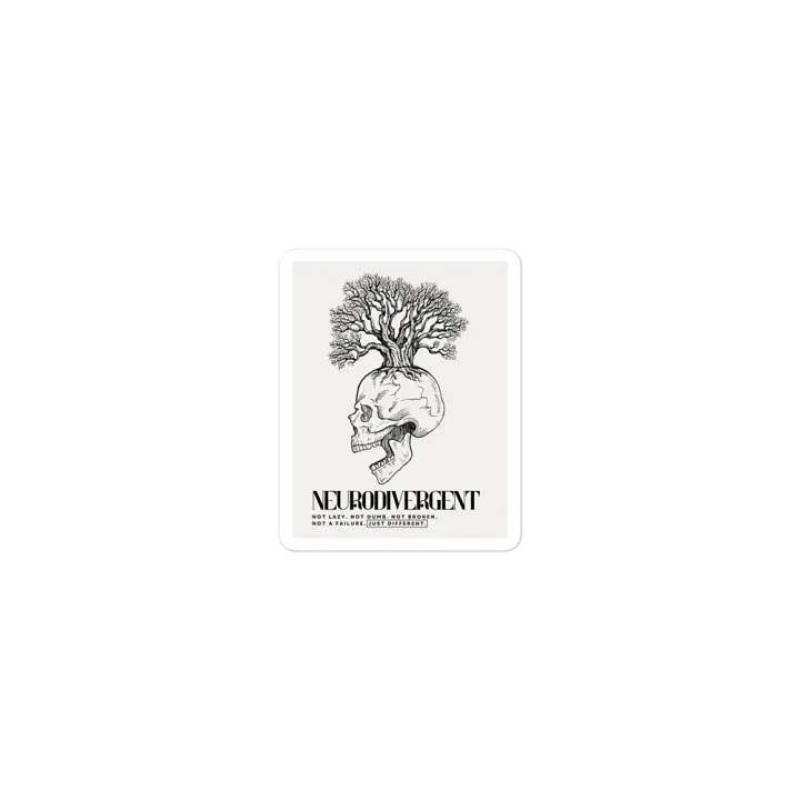 NEURODIVERGENT SKULL die-cut magnet product image (1)