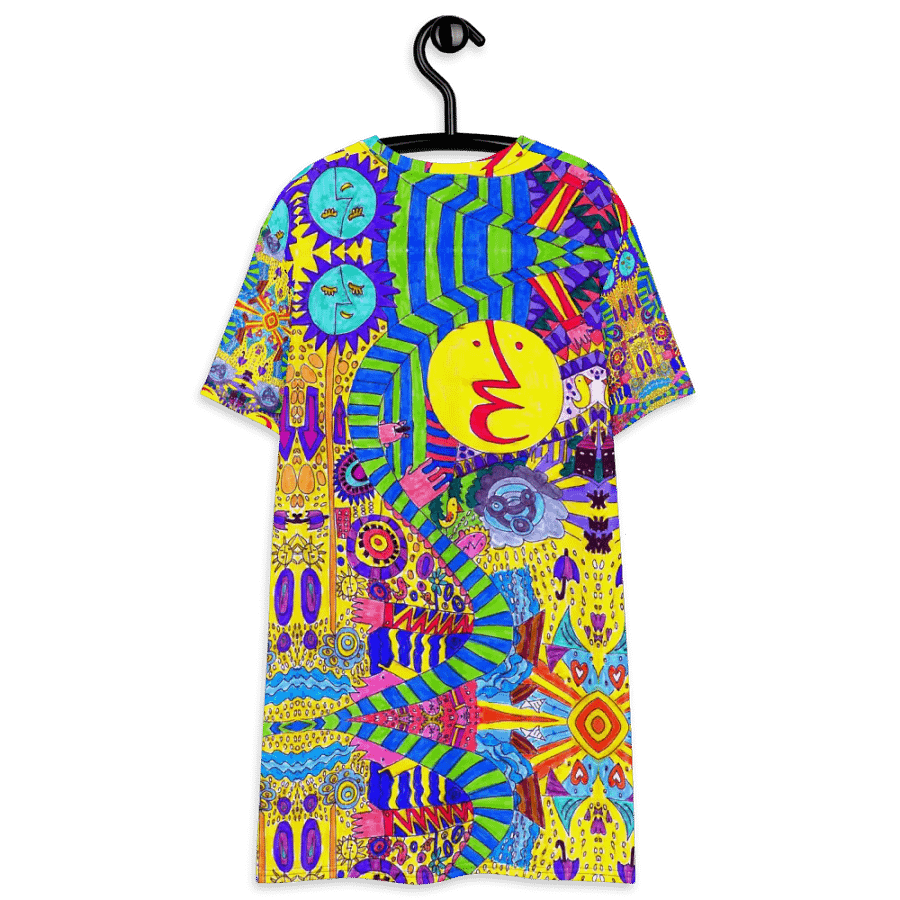 Abstract Colourful Doodle Ladies T Shirt Dress product image (11)