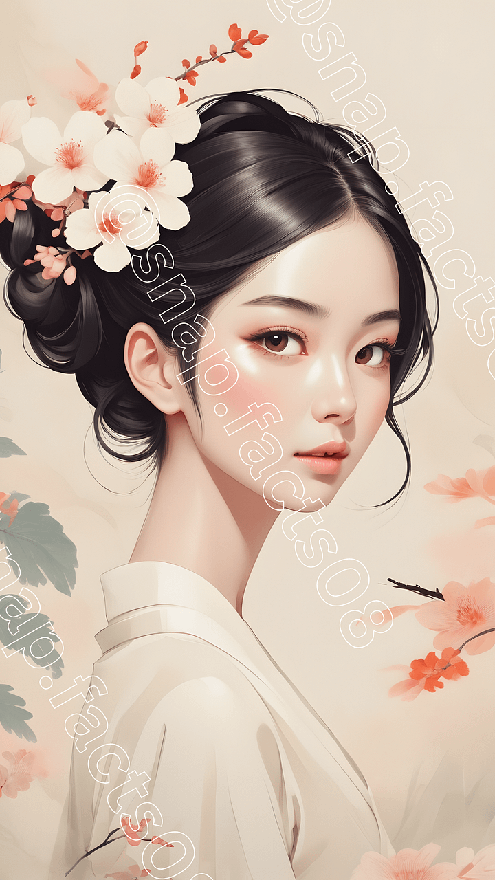 Celestial Grace – Asian Aesthetic Digital Art product image (1)