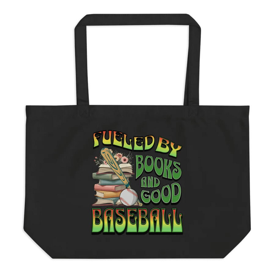 Fueled By Books And Good Baseball Literary Sport Tote product image (1)