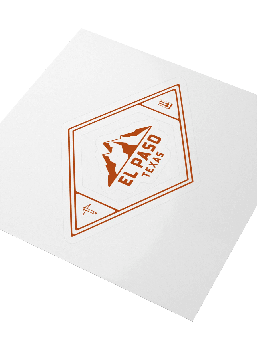 El Paso Texas Mountain Emblem Kiss Cut Sticker product image (3)