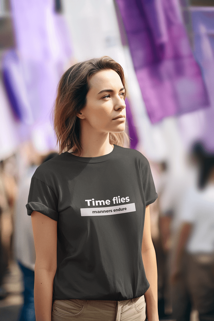 Time Flies, Manners Endure - Etiquette Revival Tee product image (2)