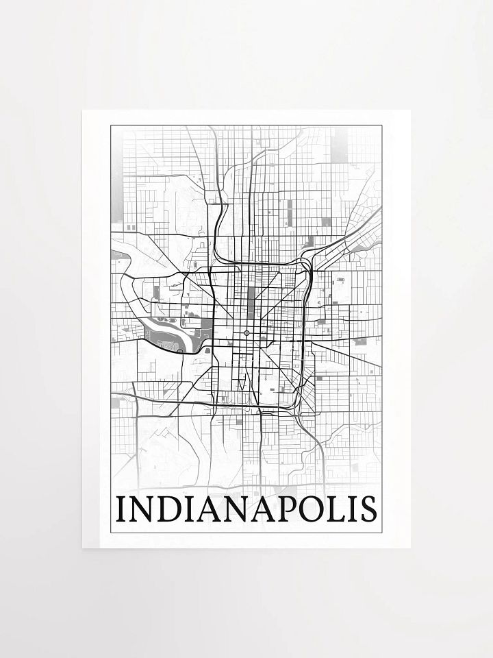 Indianapolis, Indiana, USA, city map print product image (4)