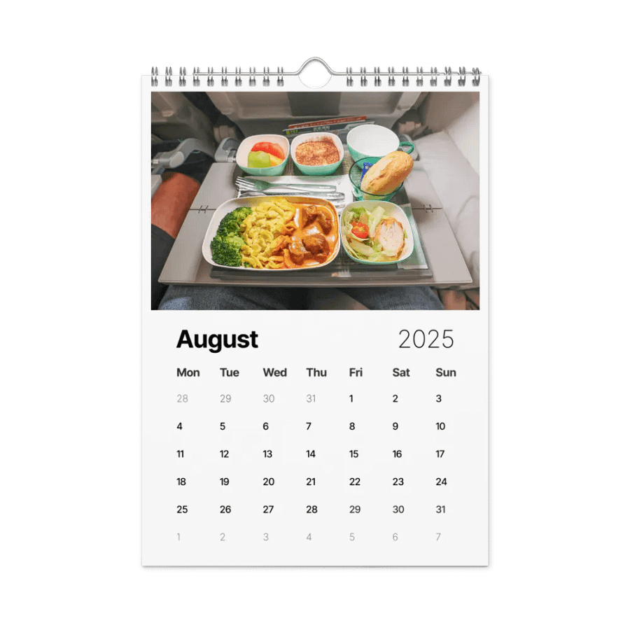 2025 Wall Calendar - Best Of: Airplane Food - (A3 or A4) product image (3)