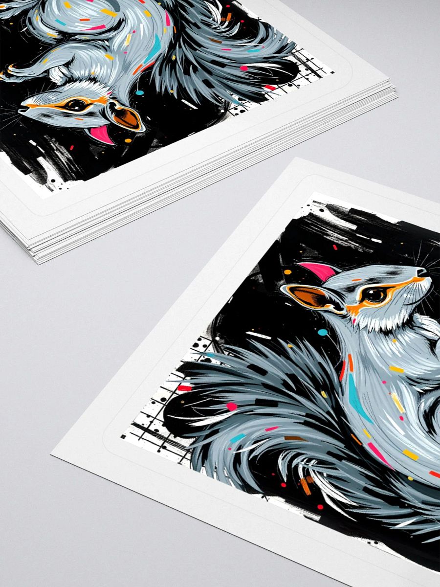 Vibrant Squirrel Kiss Cut Stickers product image (11)